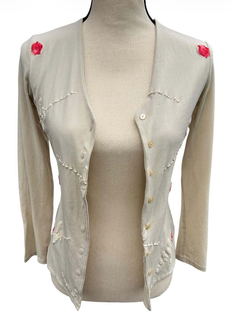 Vintage Morgan De Toi Floral Embroidered Button-Down Cardigan